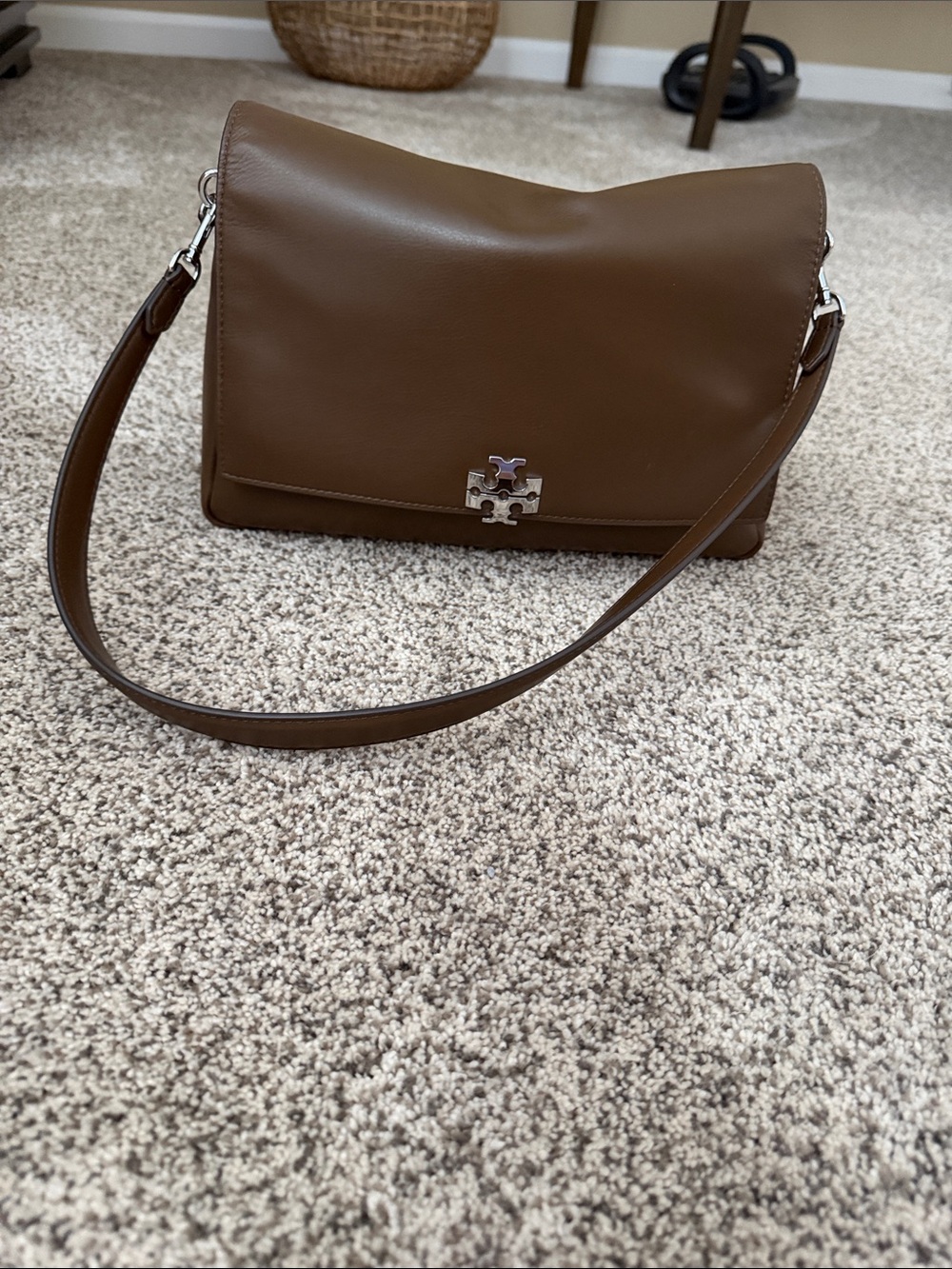 Tory Burch Charlie medium shoulder bag brown